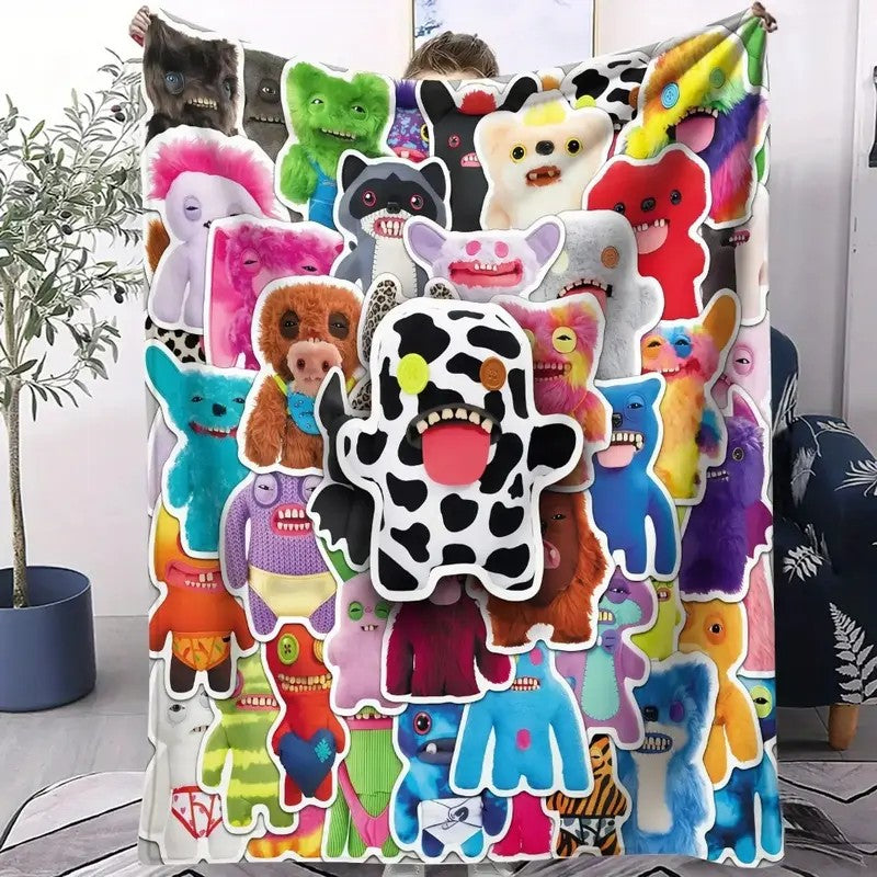 Adorable Tooth Monster Series Flannel Blanket