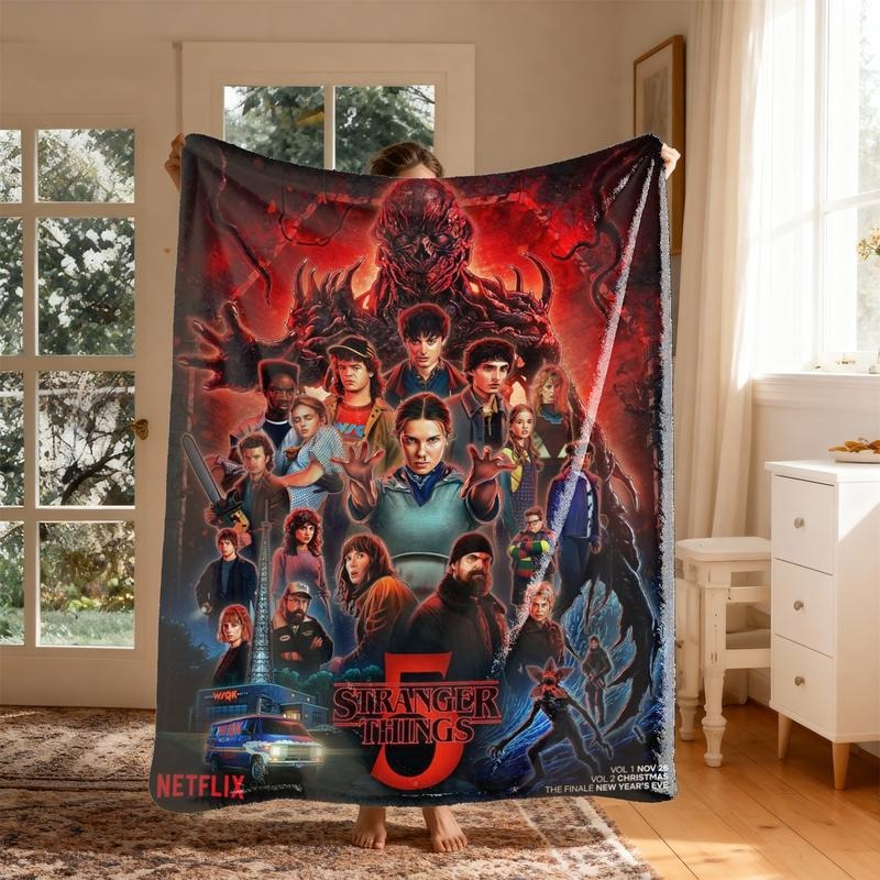 Stranger Things Season 5 Flannel Blanket