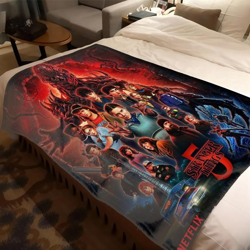 Stranger Things Season 5 Flannel Blanket
