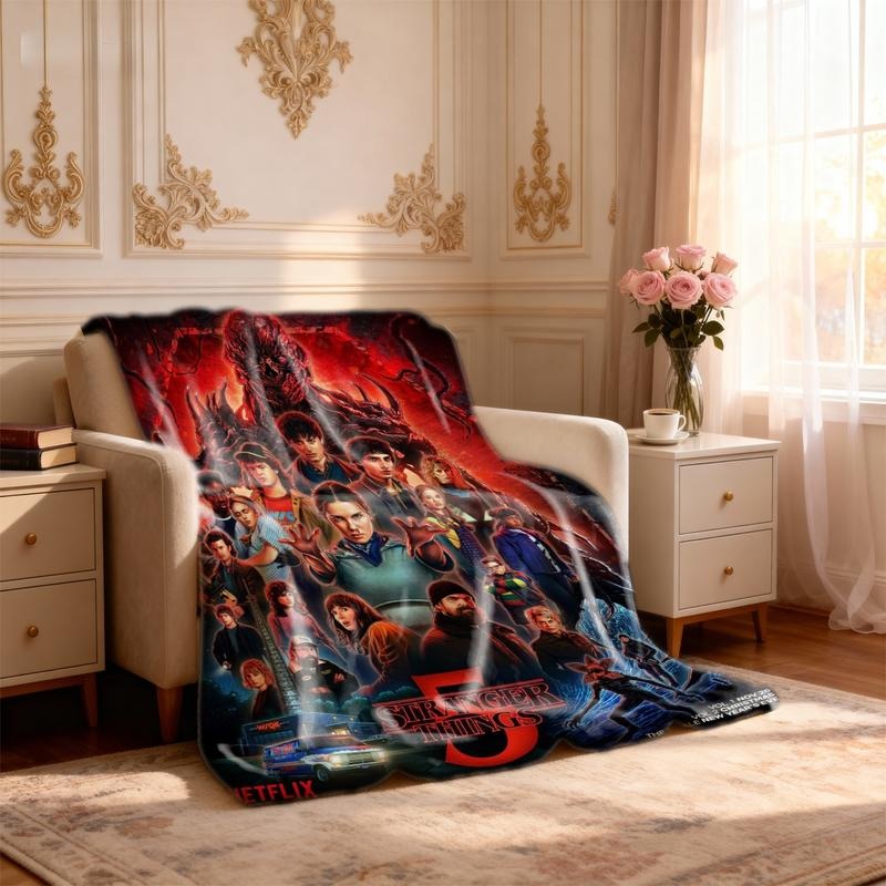 Stranger Things Season 5 Flannel Blanket