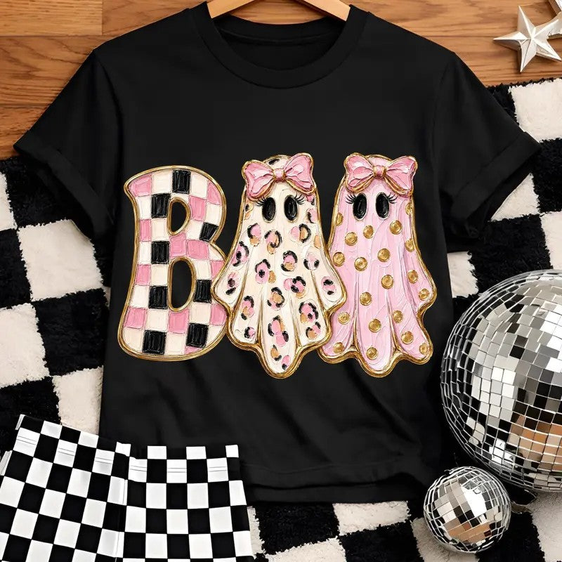 Girly Ghost Boo Glam Ghosts Preppy Halloween T-Shirt / Sweatshirt / Hoodie