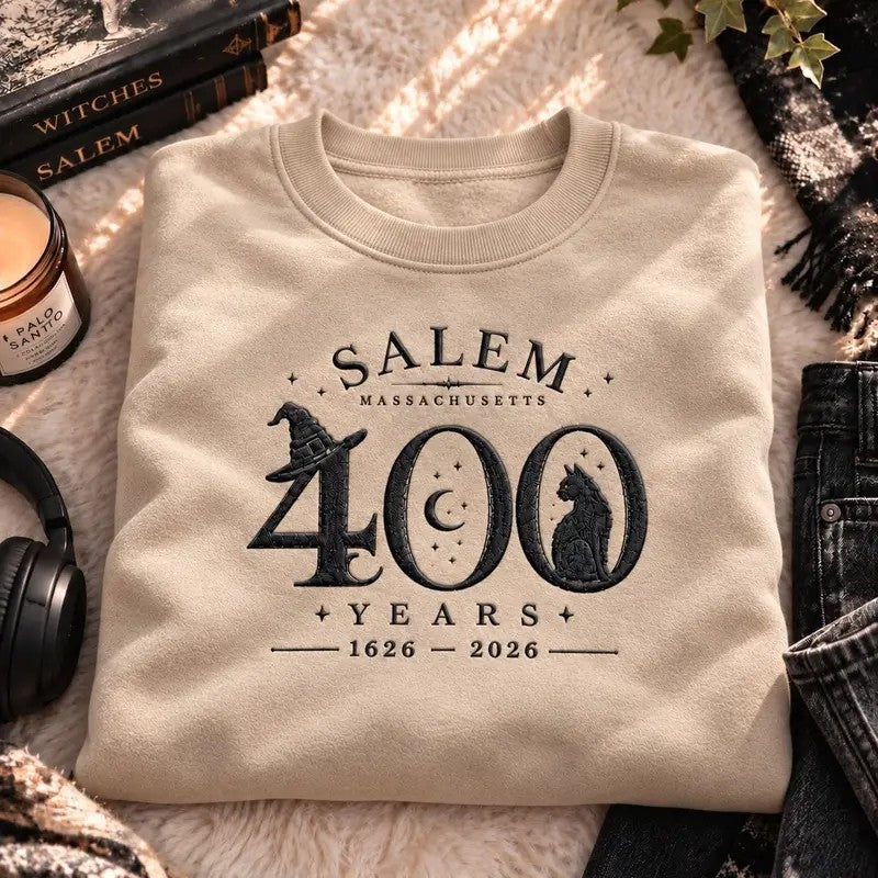 Salem 400 Years Embroidered Tee / Sweatshirt / Hoodie