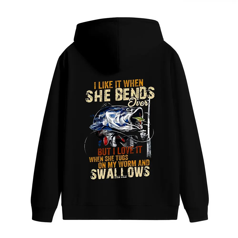 Tugs My Worm Largemouth Bass Humor T-Shirt/Sweatshirt/Hoodie