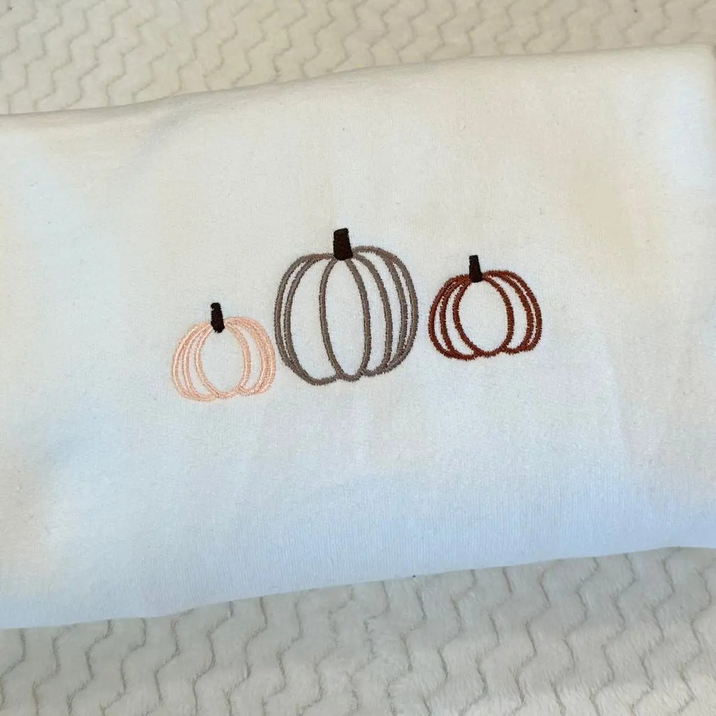 Neutral Pumpkin Embroidered Tee / Sweatshirt / Hoodie