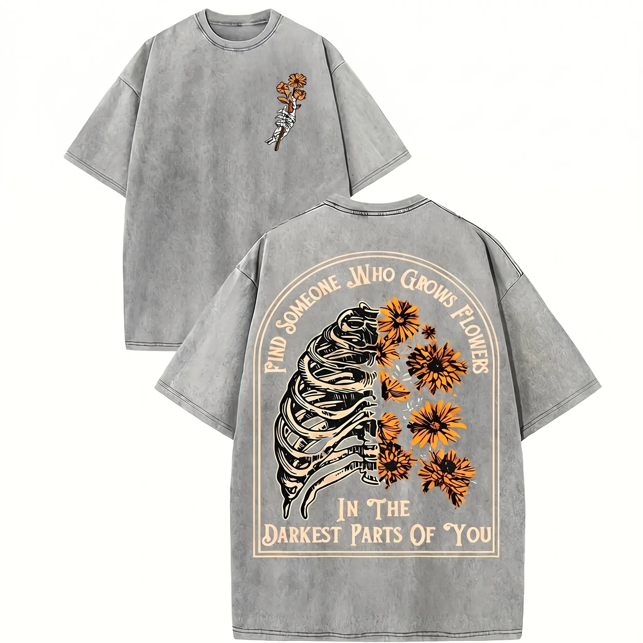 Find Someone Who Grows Flowers Rib Sunflowers Pattern T-Shirt/Sweatshirt/Hoodie