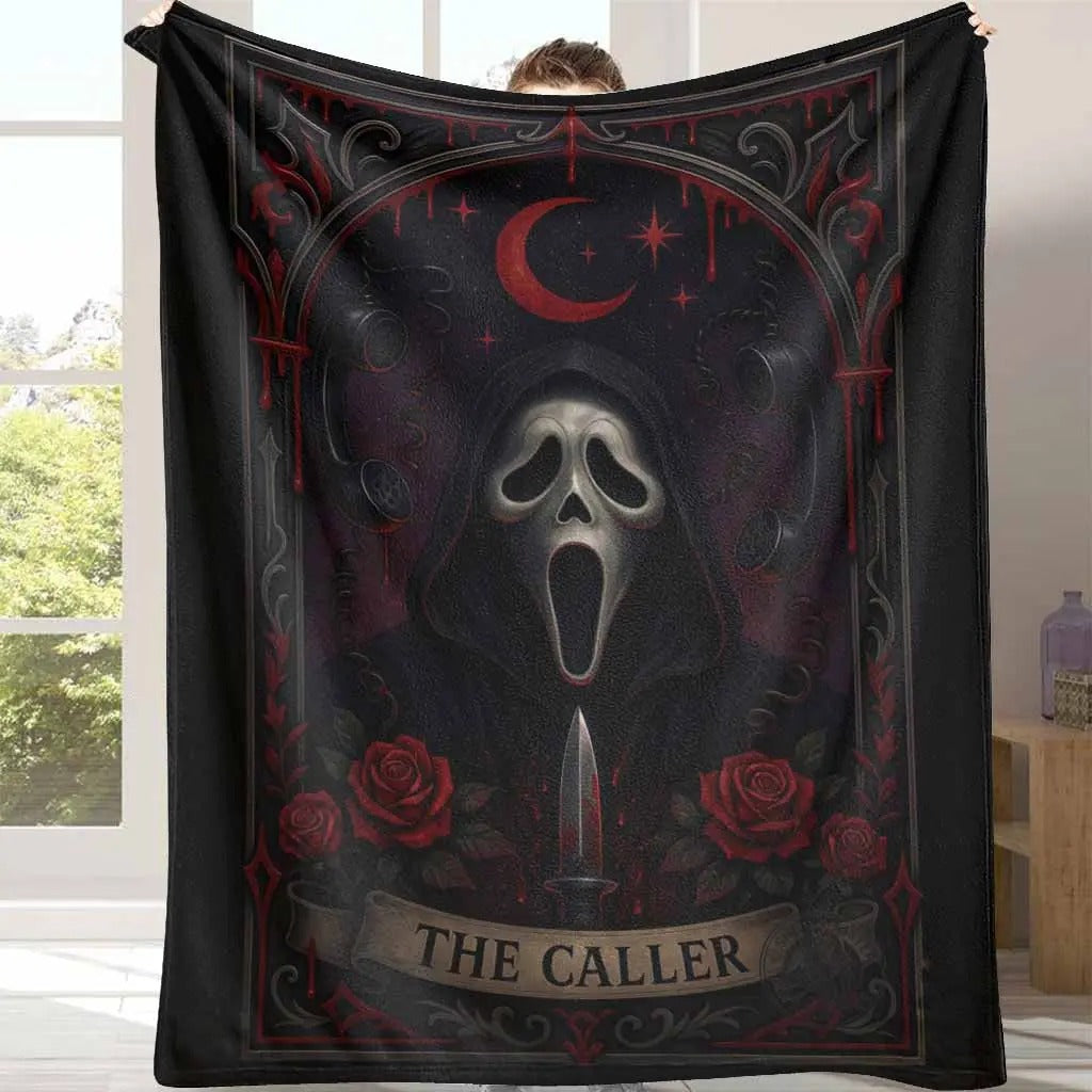 Scream Mask Horror Print Blanket