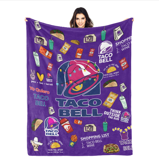 Vibrant Fast-Food Inspired Quirky Food Art Cozy for Friends & Foodies Blanket