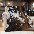 Cow Print Rustic Living Flannel Blanket