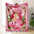 Kawaii Strawberry Princess Flannel Blanket