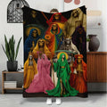 Santa Muerte Acceptance Of Fate Flannel Blanket