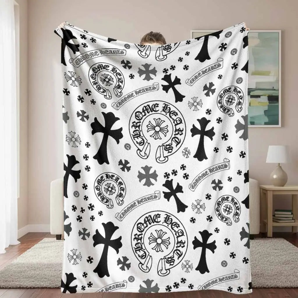 Gothic Cross Flannel Blanket