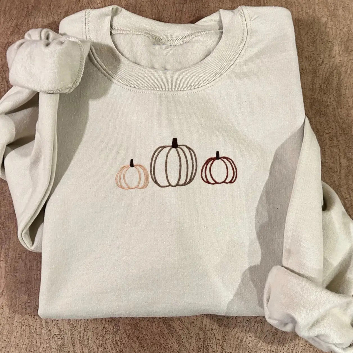 Neutral Pumpkin Embroidered Tee / Sweatshirt / Hoodie