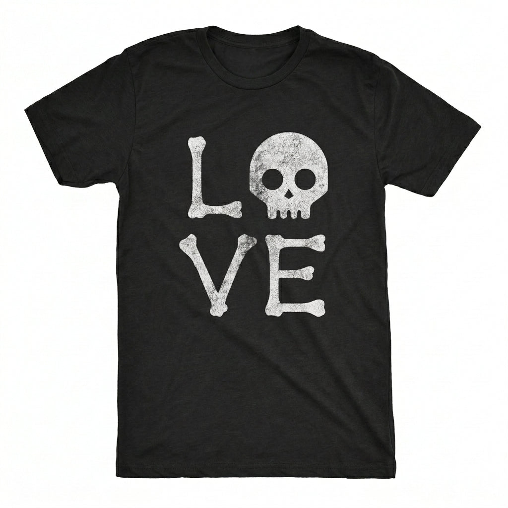 Womens Love Skull Funny Skeleton Bones Halloween Party Graphic T-Shirt/Sweatshirt/Hoodie