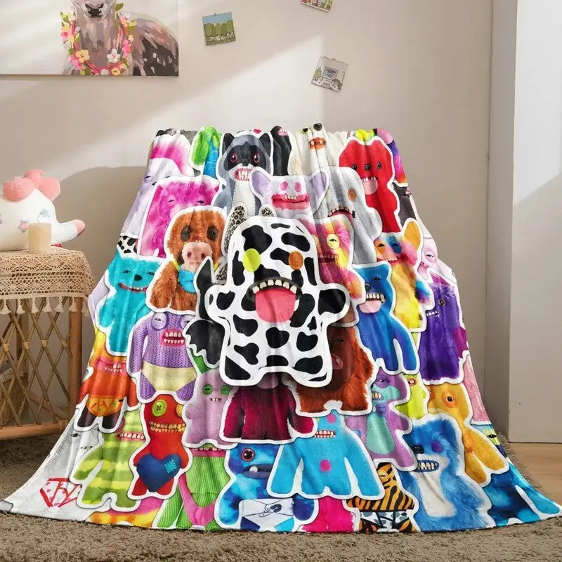 Adorable Tooth Monster Series Flannel Blanket