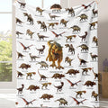Dinosaur Print Cozy Flannel Printed Blanket