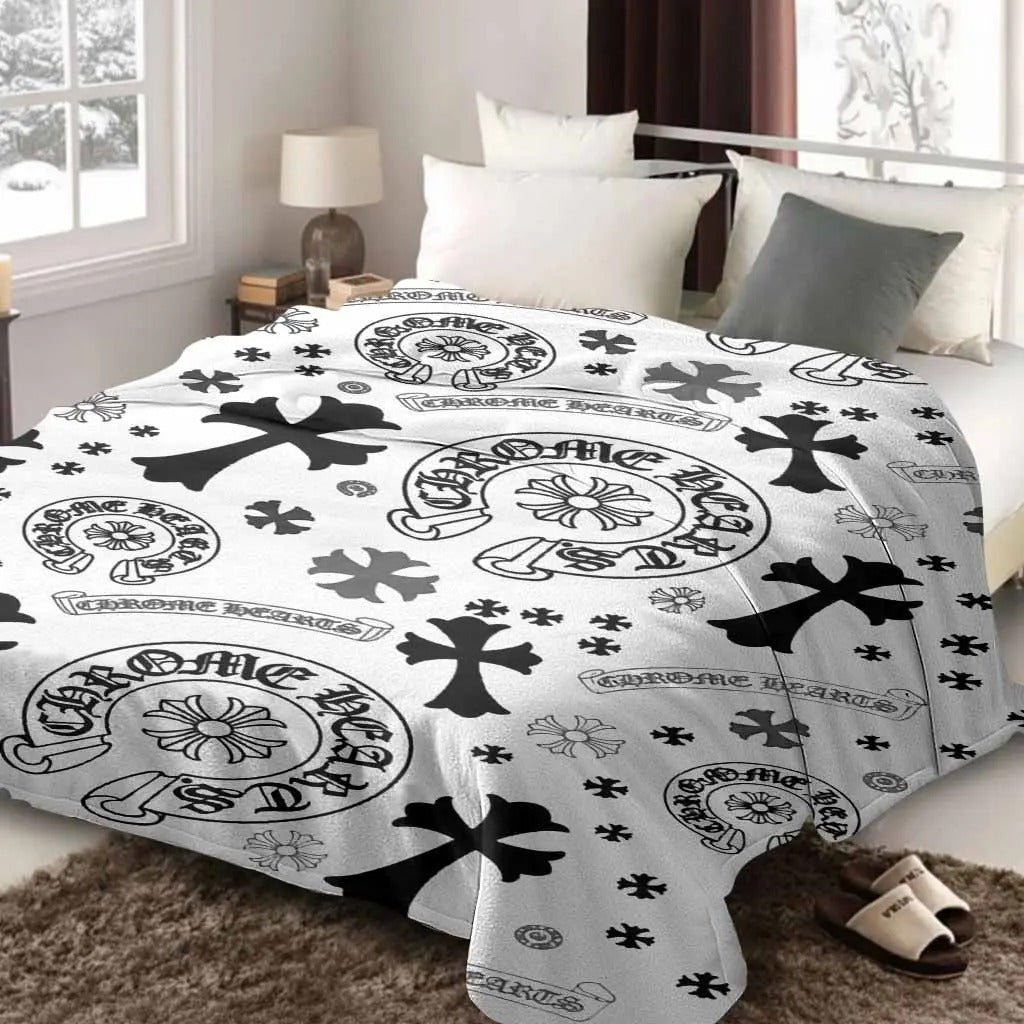 Gothic Cross Flannel Blanket