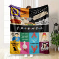 Retro 90s Sitcom Inspired Colorful Patchwork Funny Quotes Flannel Blanket