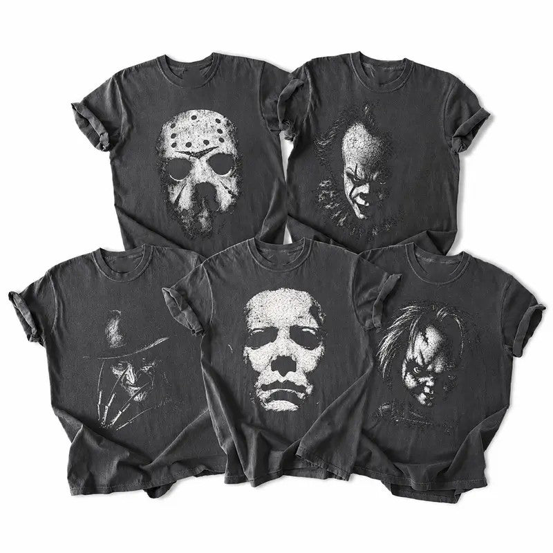Retro Horror Movie Characters Halloween Halloween Party T-Shirt / Sweatshirt / Hoodie