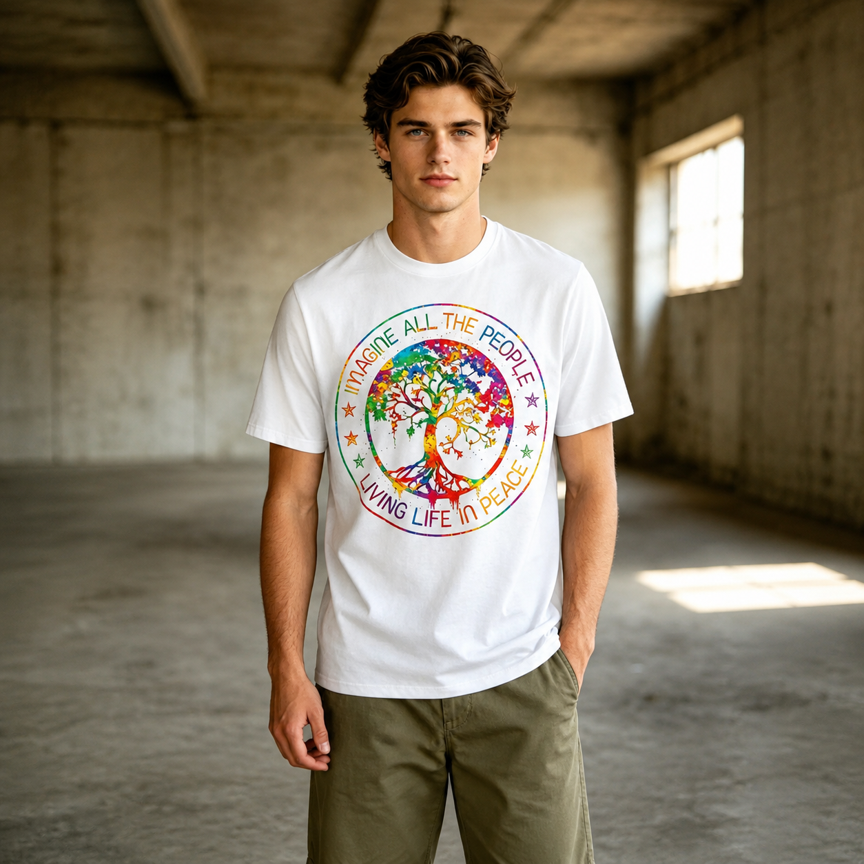 All The People Imagine Living Life in Peace Hippie Tie Dye T-Shirt/Sweatshirt/Hoodie