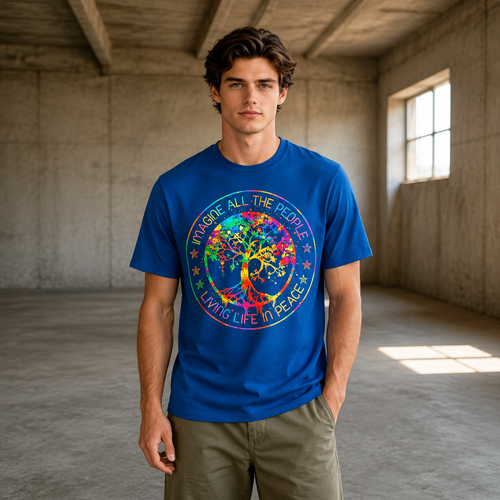 All The People Imagine Living Life in Peace Hippie Tie Dye T-Shirt/Sweatshirt/Hoodie