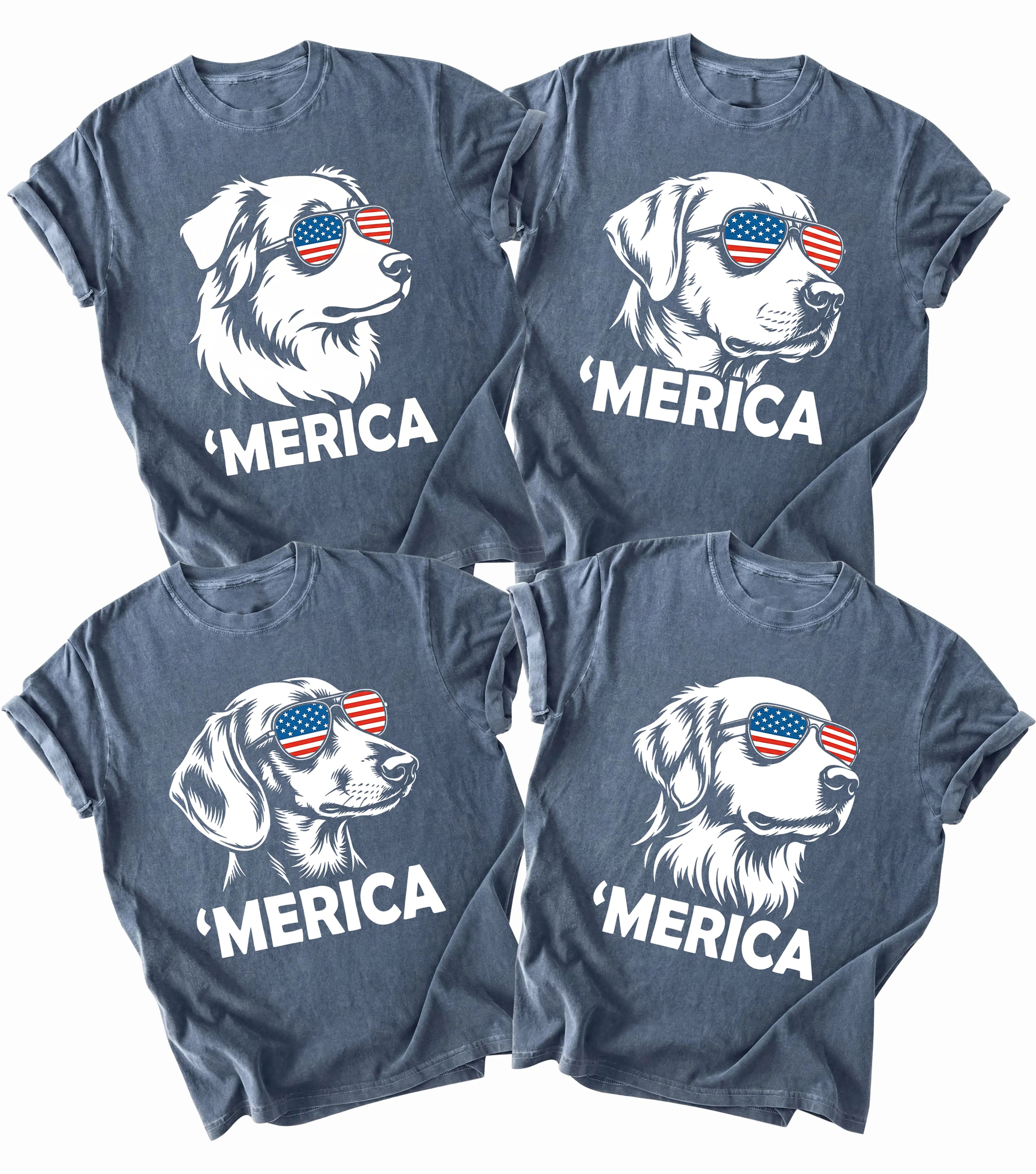 Patriotic Dog 50+ Dog 4th of July T-Shirt/Sweatshirt/Hoodie