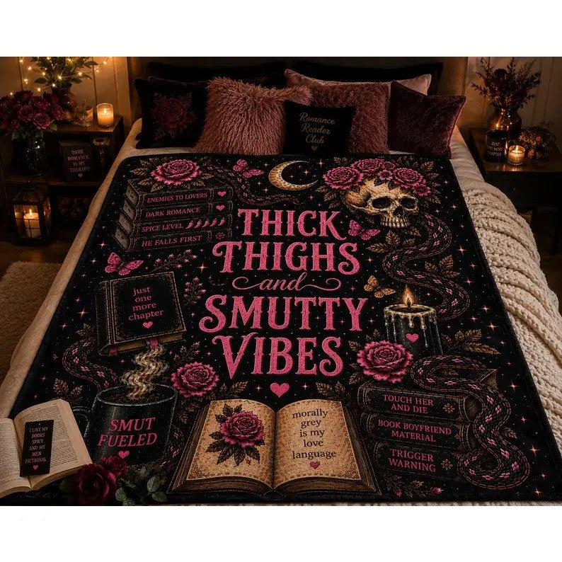 Thick Thighs and Smutty Vibes Sherpa Blanket