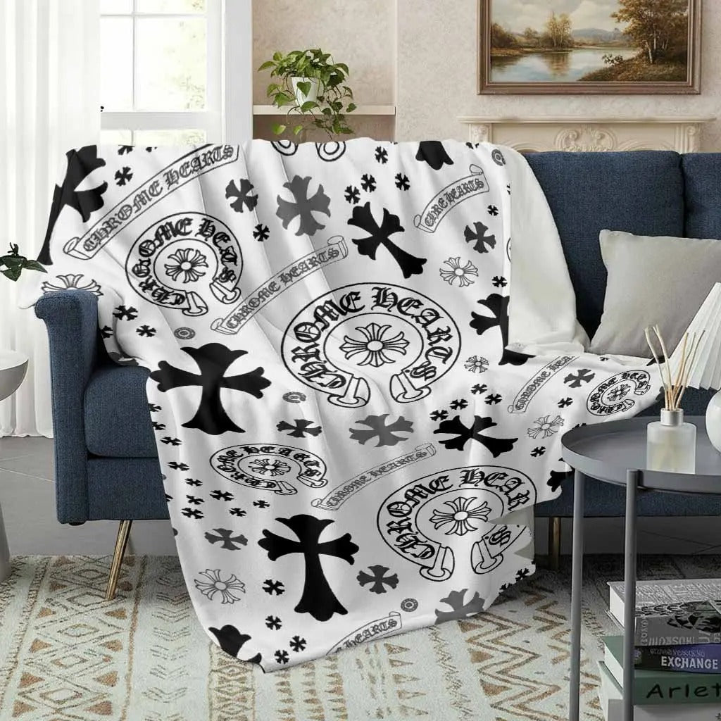 Gothic Cross Flannel Blanket