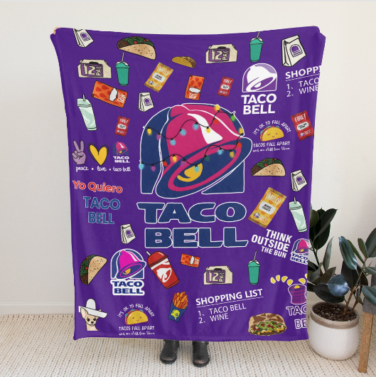 Vibrant Fast-Food Inspired Quirky Food Art Cozy for Friends & Foodies Blanket