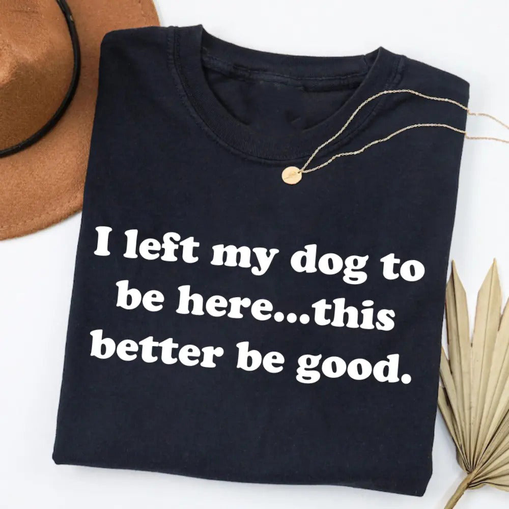 I Left My Dog To Be Here This Better Be Good Funny T-Shirt/Sweatshirt/Hoodie