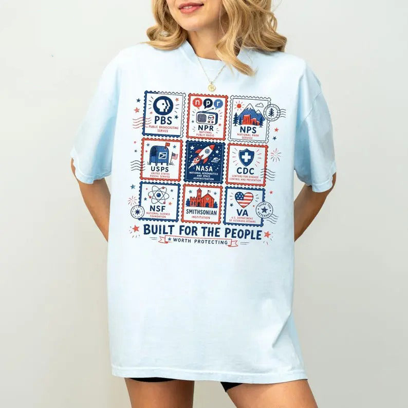 Vintage Stamps Protect Democratic Institutions  Fourth of July T-Shirt/Sweatshirt/Hoodie