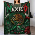 Mexico Aztec Heritage Eagle Fleece Blanket