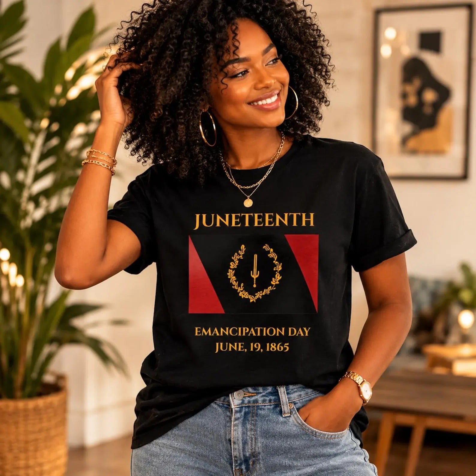 Juneteenth Emancipation Day Unisex Black American Heritage Flag June 1865 T-Shirt/Sweatshirt/Hoodie