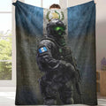 Guatemalan Special Forces Warrior Flannel Throw Blanket