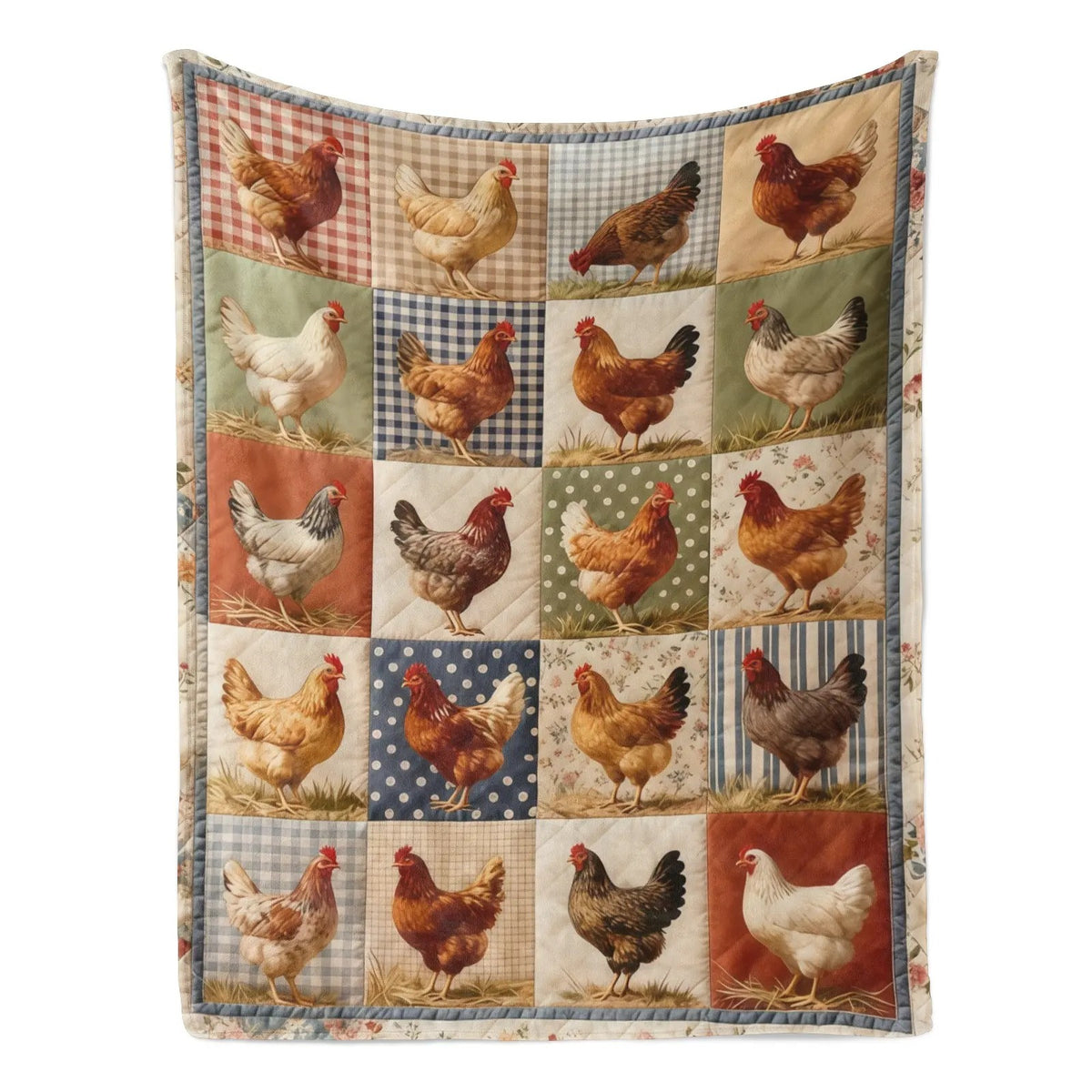 Cute Chicken Pattern Fleece Blanket