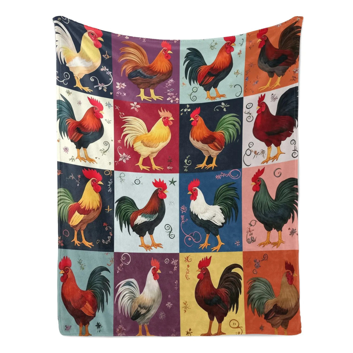 Cute Chicken Pattern Fleece Blanket