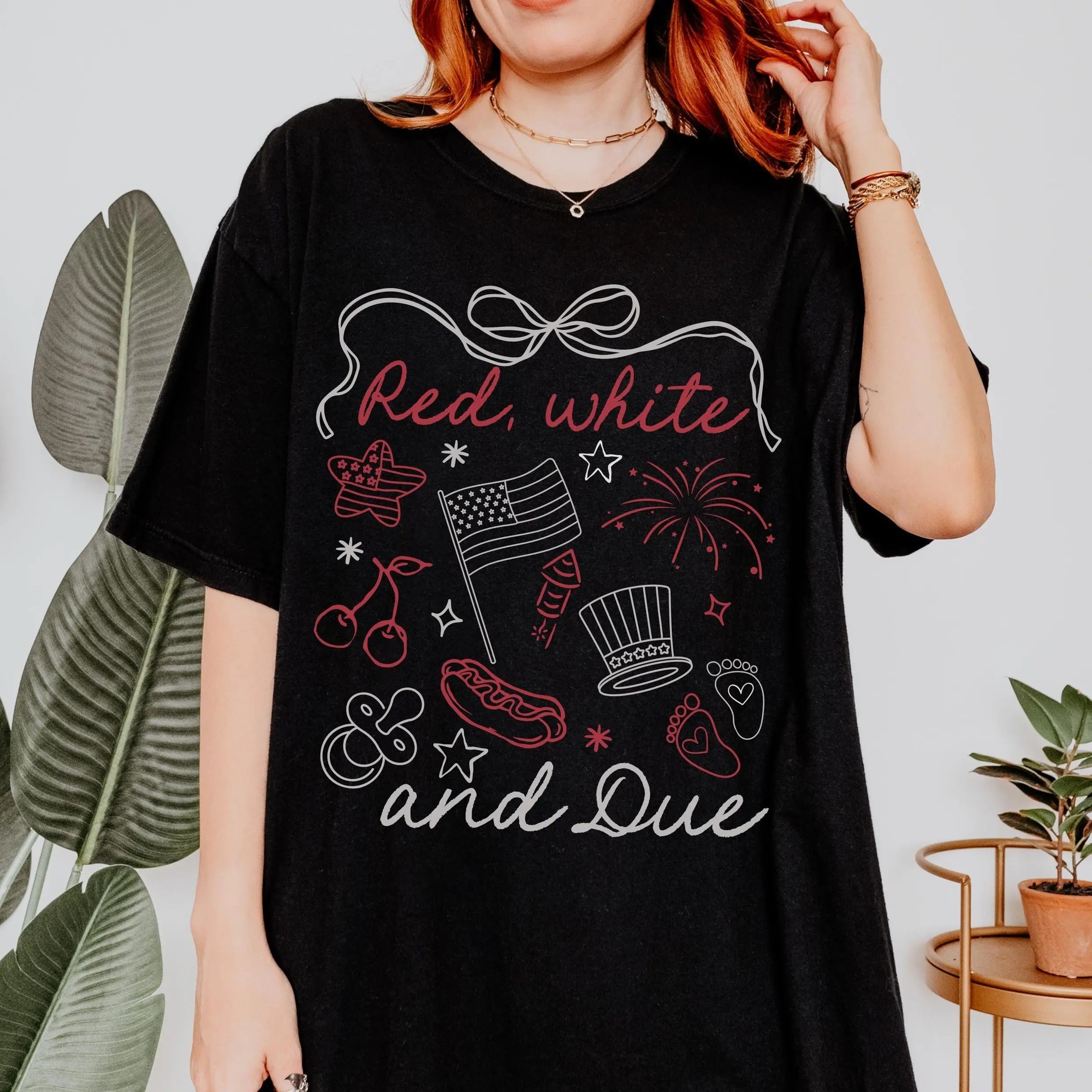 Red White And Blue 4th of July Pregnancy Reveal T-Shirt/Sweatshirt/Hoodie