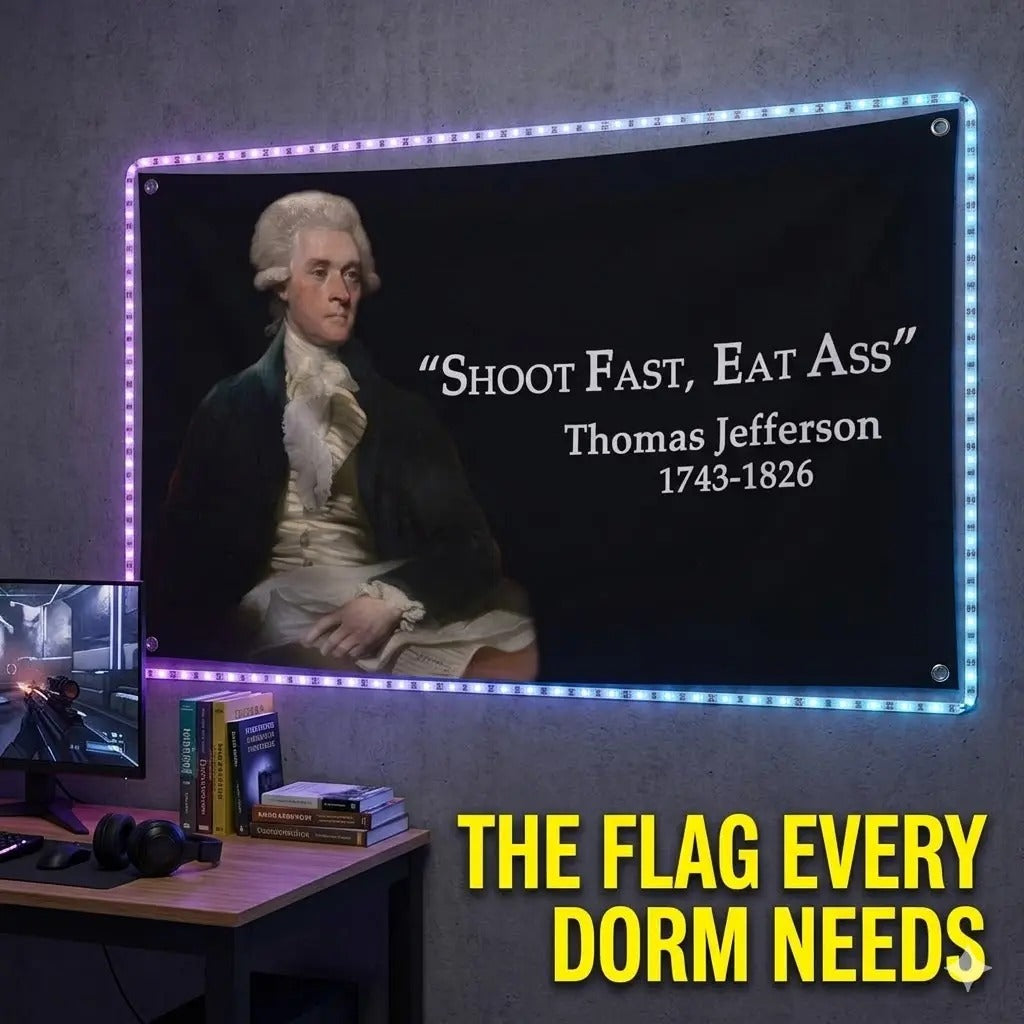 Thomas Jefferson Humorous Letters Flag