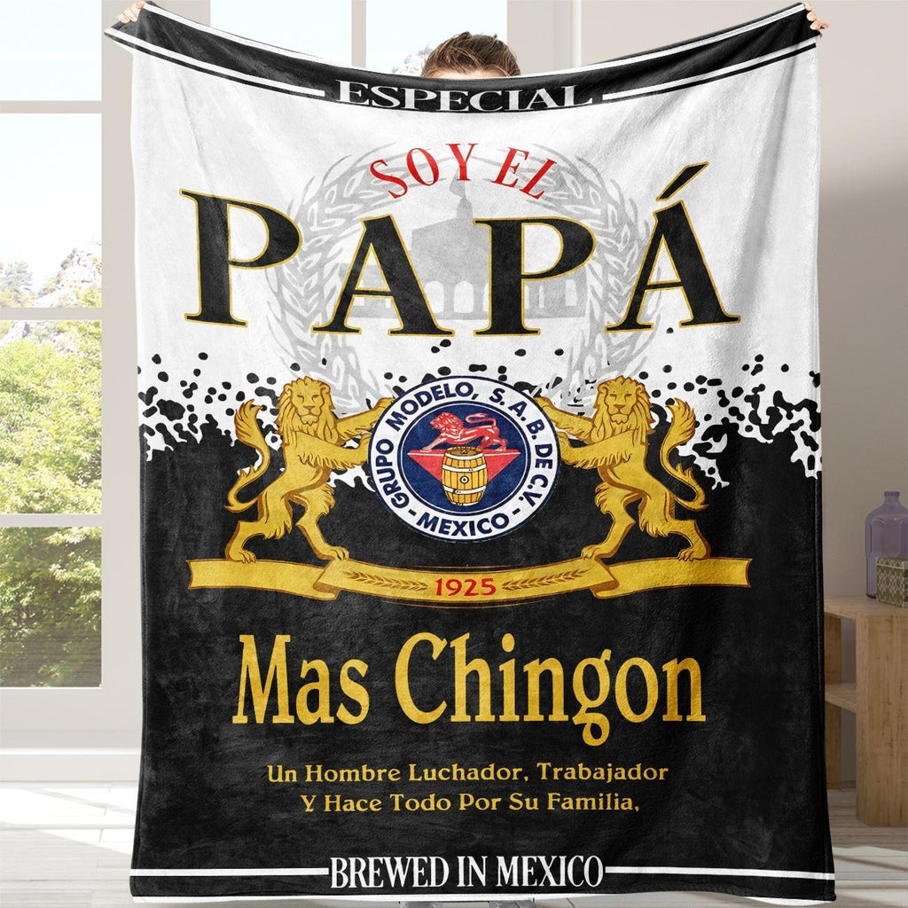 Papa Letter Print Soft Blanket