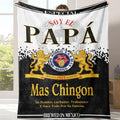 Papa Letter Print Soft Blanket