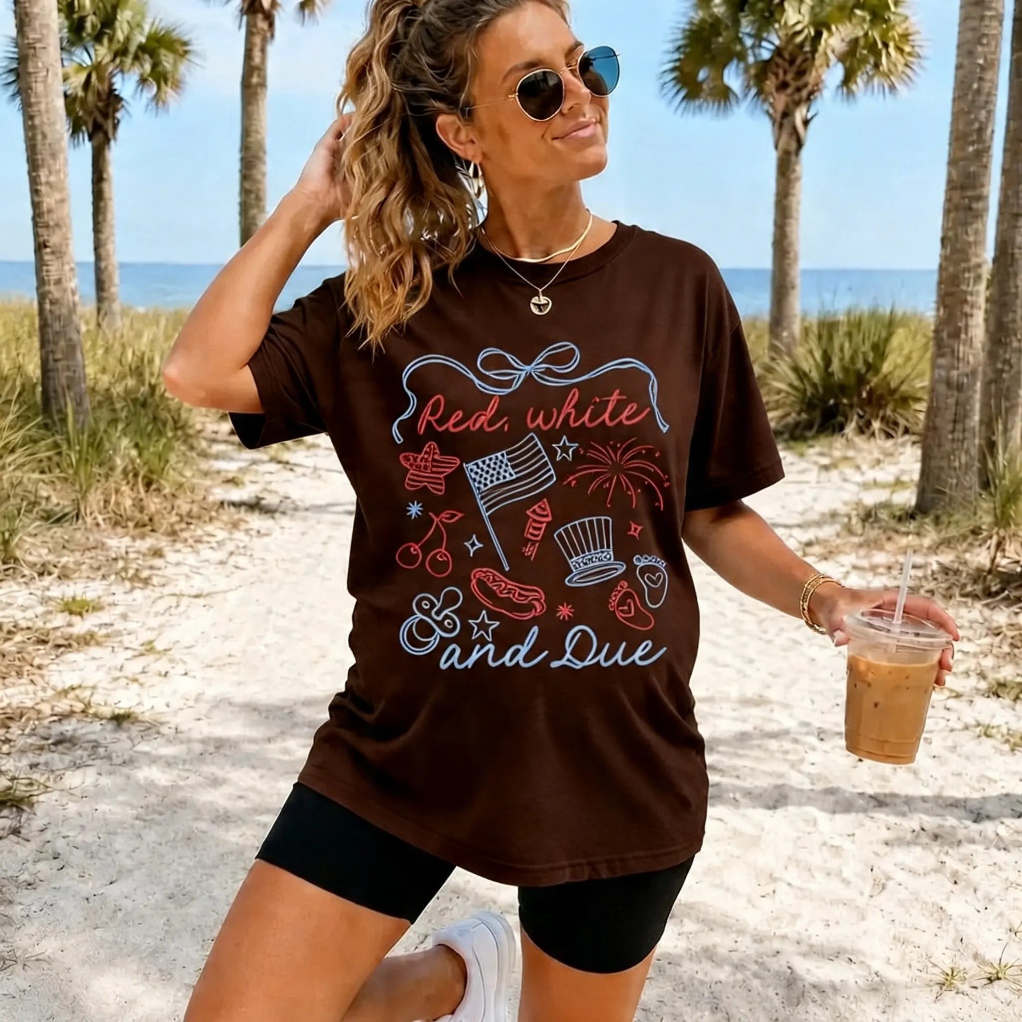 Red White And Blue 4th of July Pregnancy Reveal T-Shirt/Sweatshirt/Hoodie