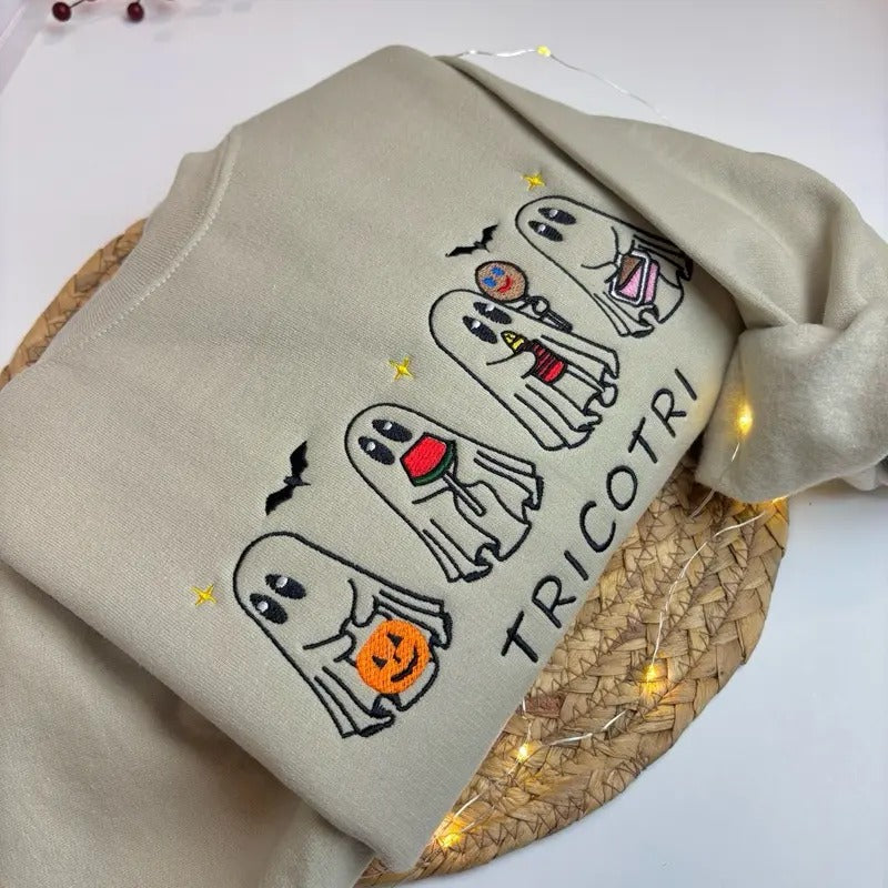 Tricotri Halloween Embroidered Spooky Unisex Tee / Sweatshirt / Hoodie