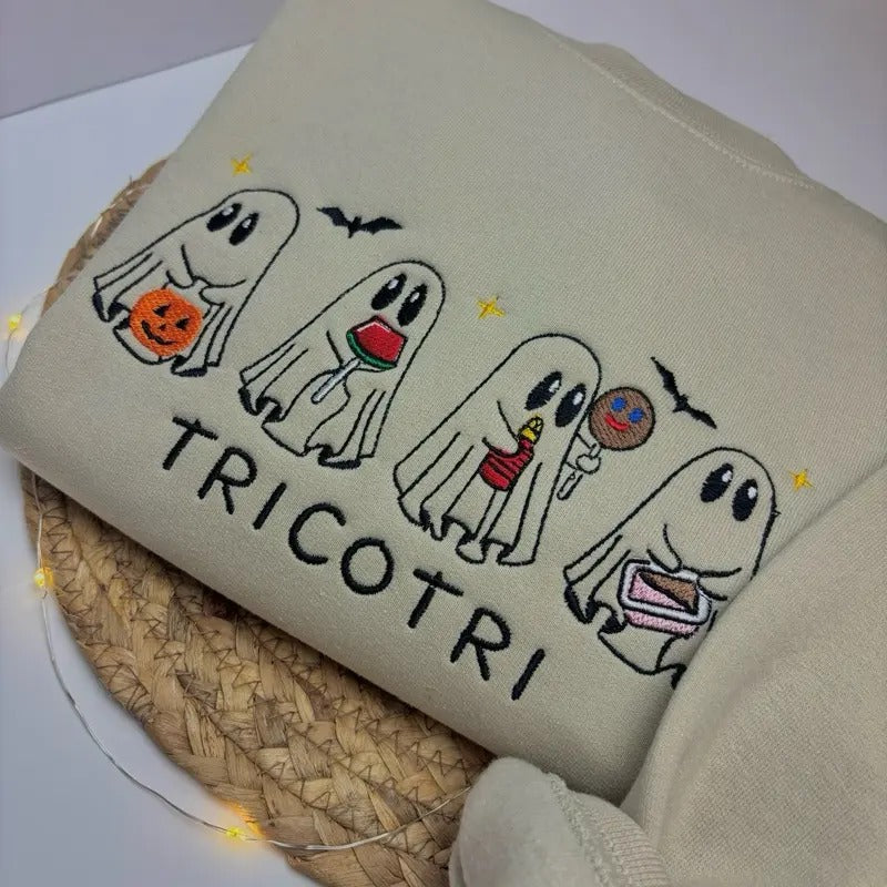 Tricotri Halloween Embroidered Spooky Unisex Tee / Sweatshirt / Hoodie