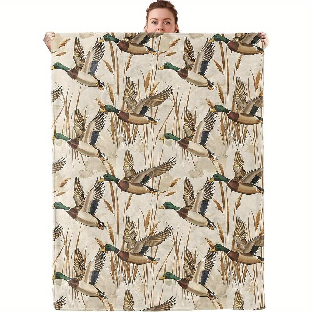 Vintage Mallard Duck Camo Blanket