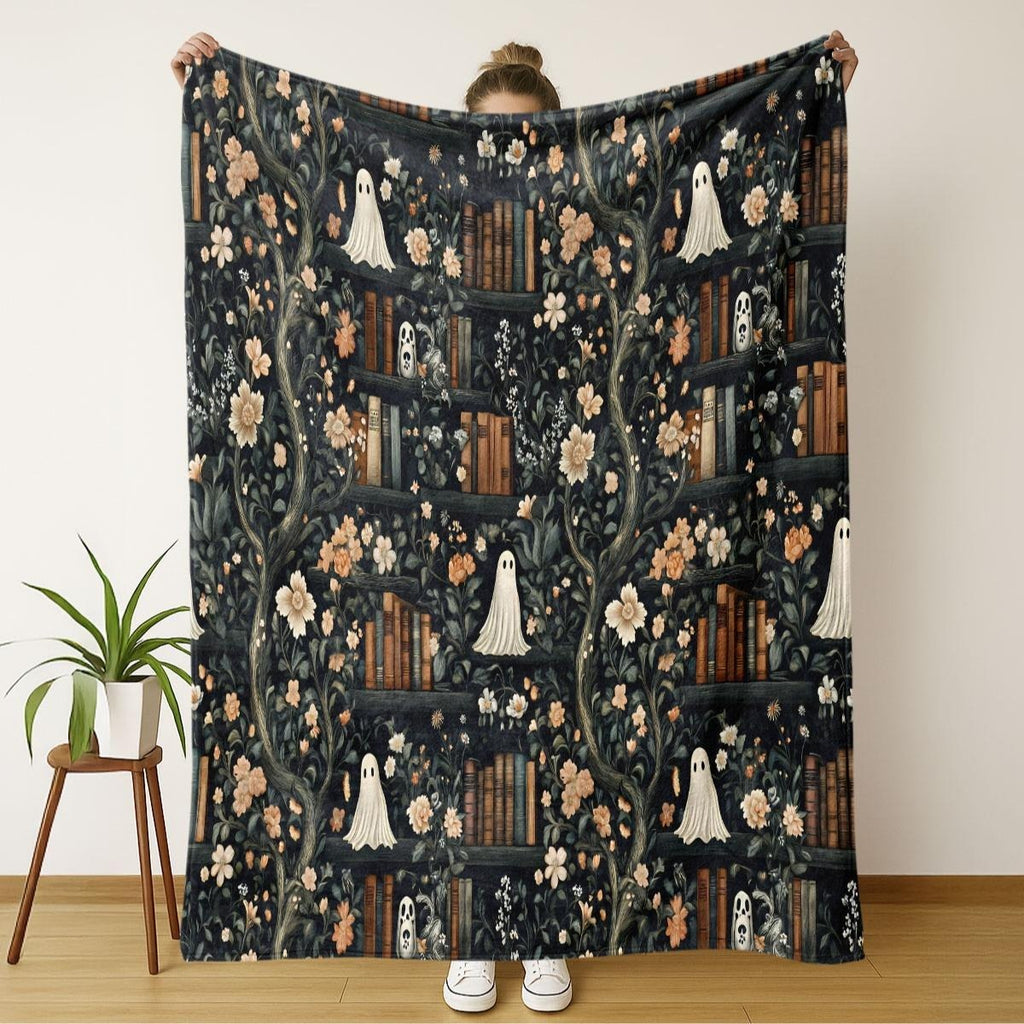 Ghost Library Theme Flannel Blanket