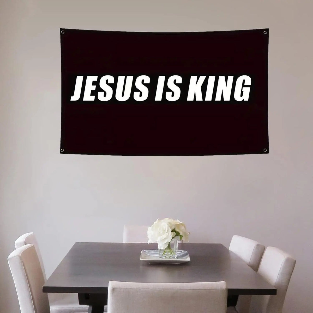 Jesus Is King Letter Pattern Flag