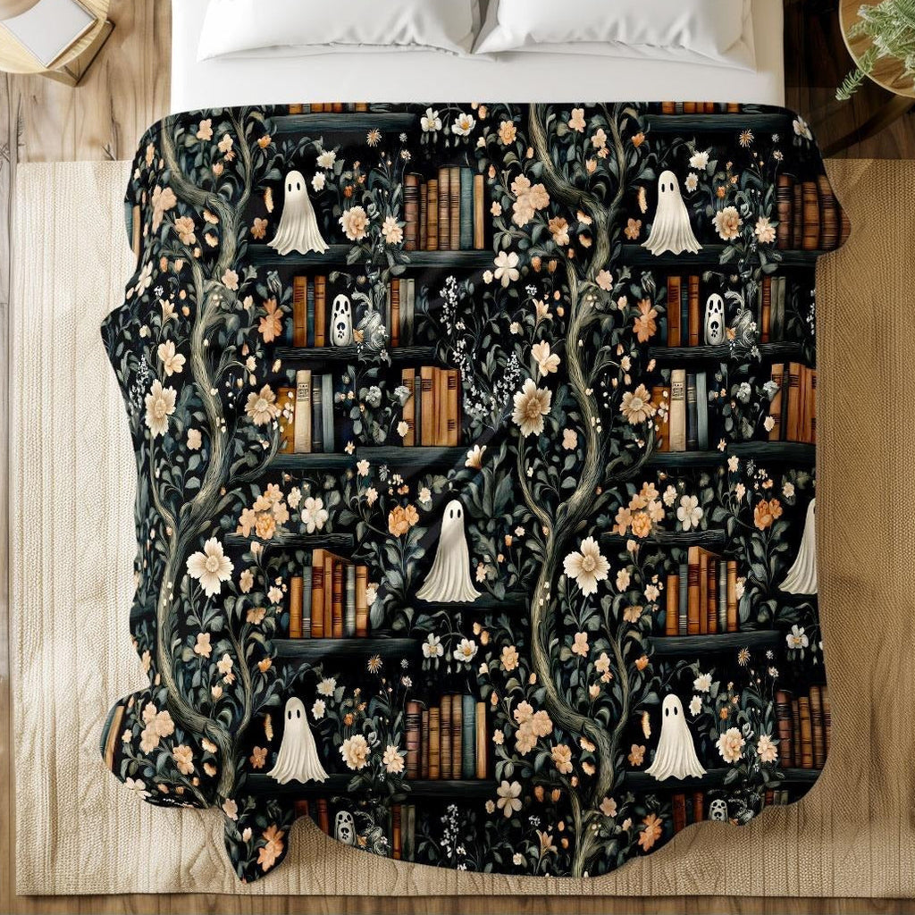 Ghost Library Theme Flannel Blanket