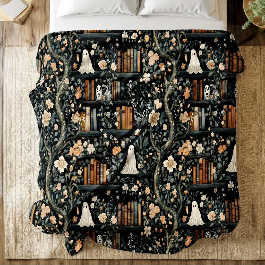 Ghost Library Theme Flannel Blanket
