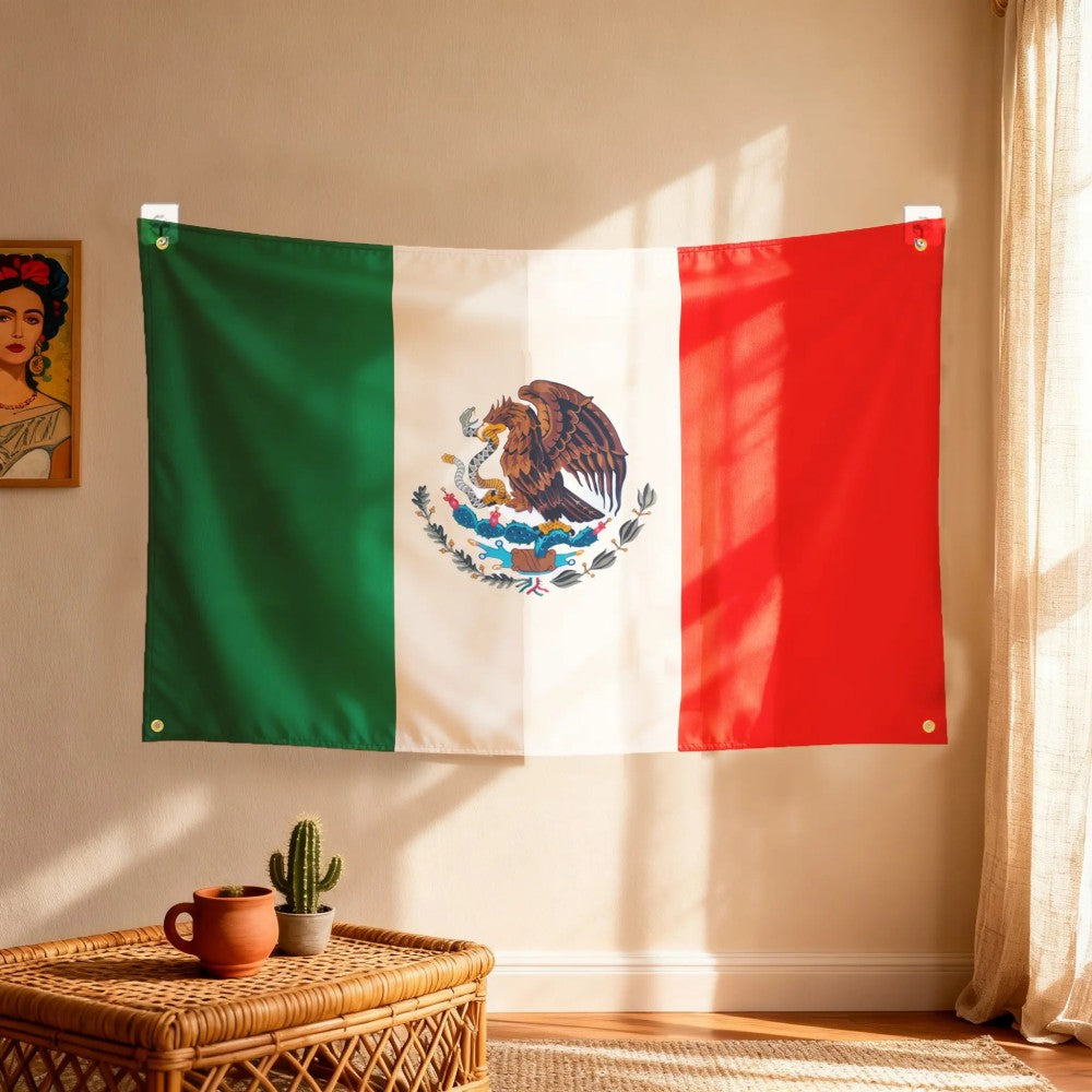 Mexican Aztec Design Flag