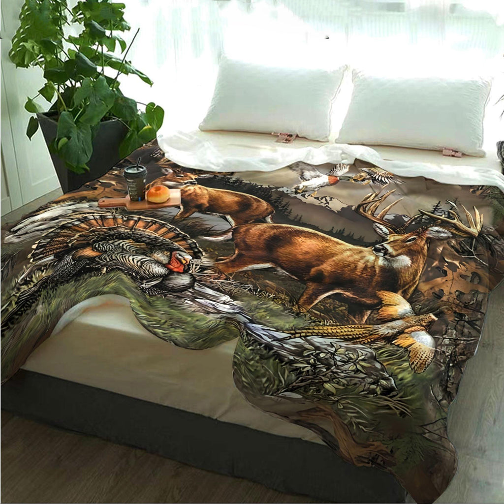 Animal Print Soft Blanket for Home Office Travel Camping