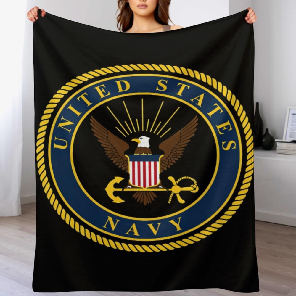 USMC Eagle Globe Anchor Flannel Blanket